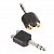 Adam Hall 7549 Black адаптер 2×RCA-F-mono–TRS6.3-M-stereo
