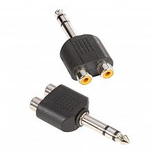 Adam Hall 7549 Black адаптер 2×RCA-F-mono–TRS6.3-M-stereo