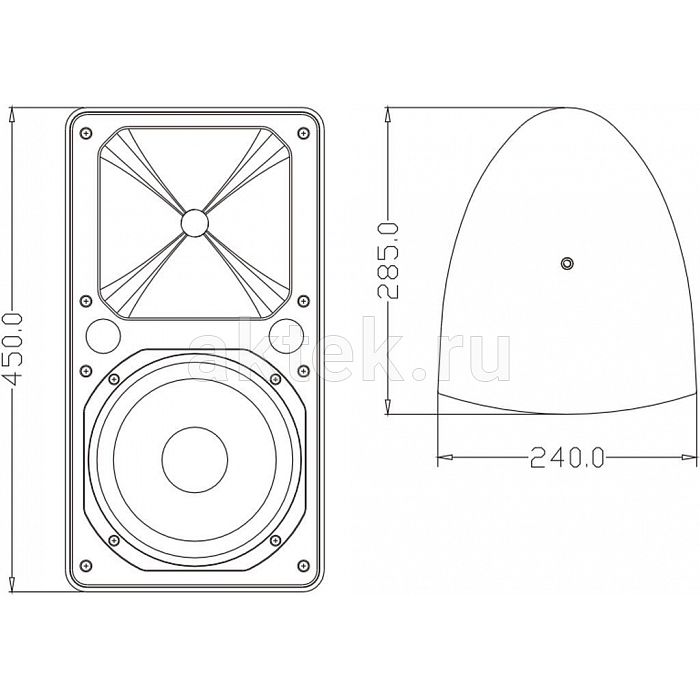FDB Audio ES108BT Black пассивная настенная 100В-акустика 8″ 150Вт IP46 2