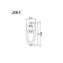 Gotoh JCS-1-C площадка гитарного разъёма Strat, хромированная 2
