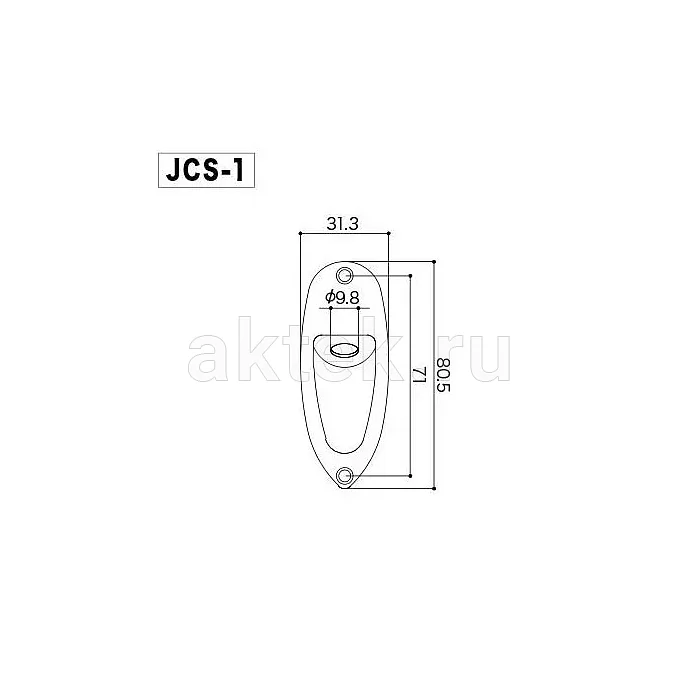 Gotoh JCS-1-C площадка гитарного разъёма Strat, хромированная 2