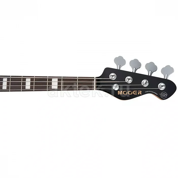 Mooer MBJ412 Dark бас-гитара, синий, корпус из тополя 5