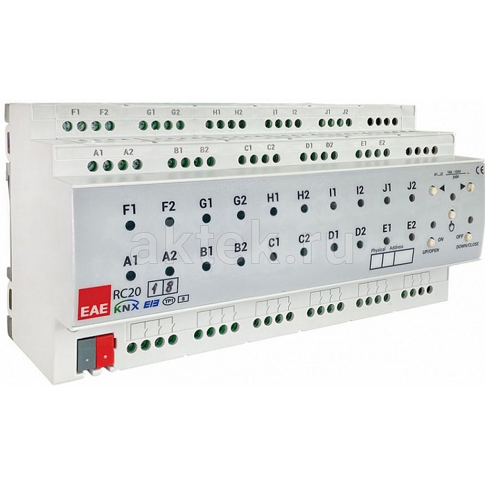EAE Technology RCU2018 KNX-актуатор 20×16А с 18 сухими входами