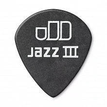 Dunlop 482P114 Tortex Pitch Black Jazz медиаторы, 1,14 мм 3