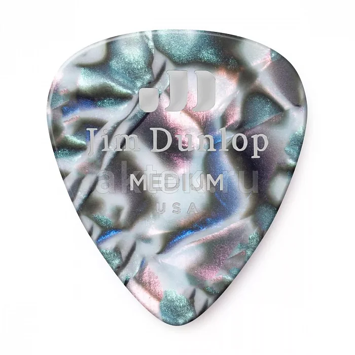 Dunlop 483P14MD Celluloid Abalone Medium 12Pack медиаторы, целлулоид, 12 шт