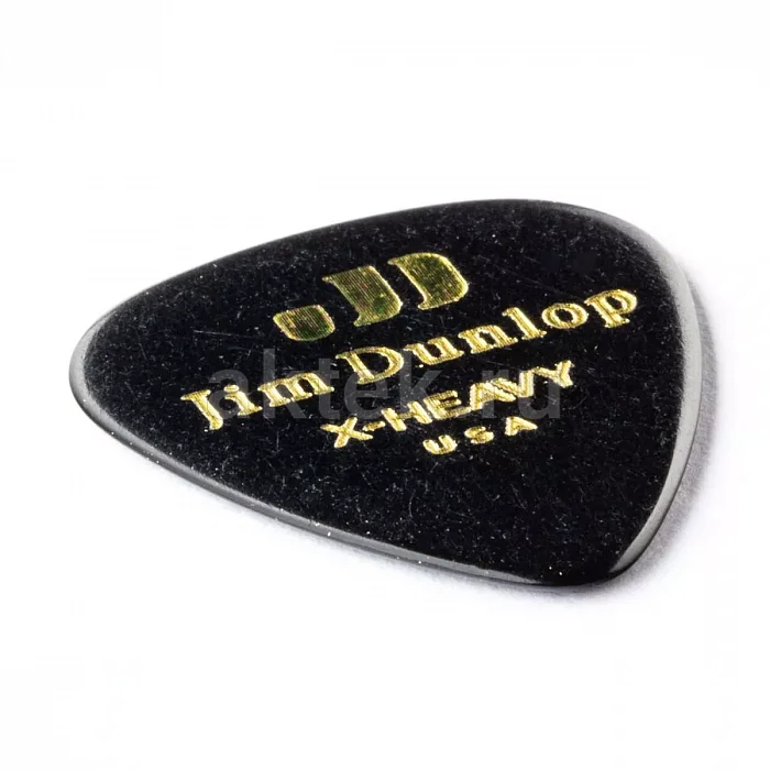 Dunlop 483P03XH Celluloid Black Extra Heavy медиаторы, целлулоид, 12 шт 2