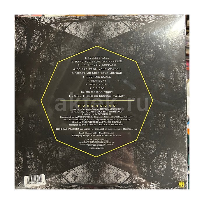 Виниловая пластинка THE DEAD WEATHER - HOREHOUND 180 GRAM BLACK VINYL 12" 2