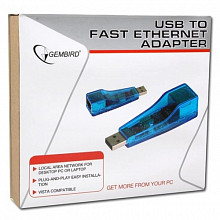 Переходник USB-LAN Am - RJ45 Gembird NIC-U1 2