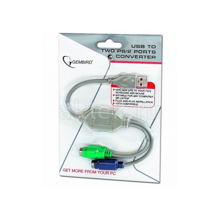 Переходник USB Am Gembird UAPS12 PS-2 F 2