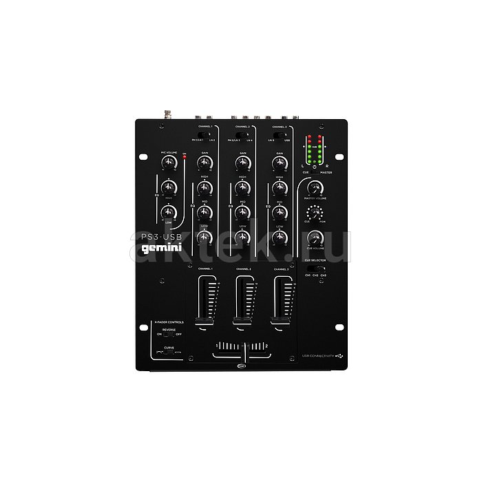 DJ микшер Gemini PS3-USB 3