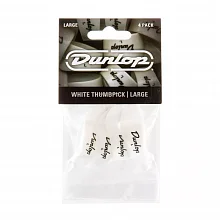 Dunlop 9003P Plastic Thumbpick White 4Pack медиатор-коготь, жесткие, 4 шт