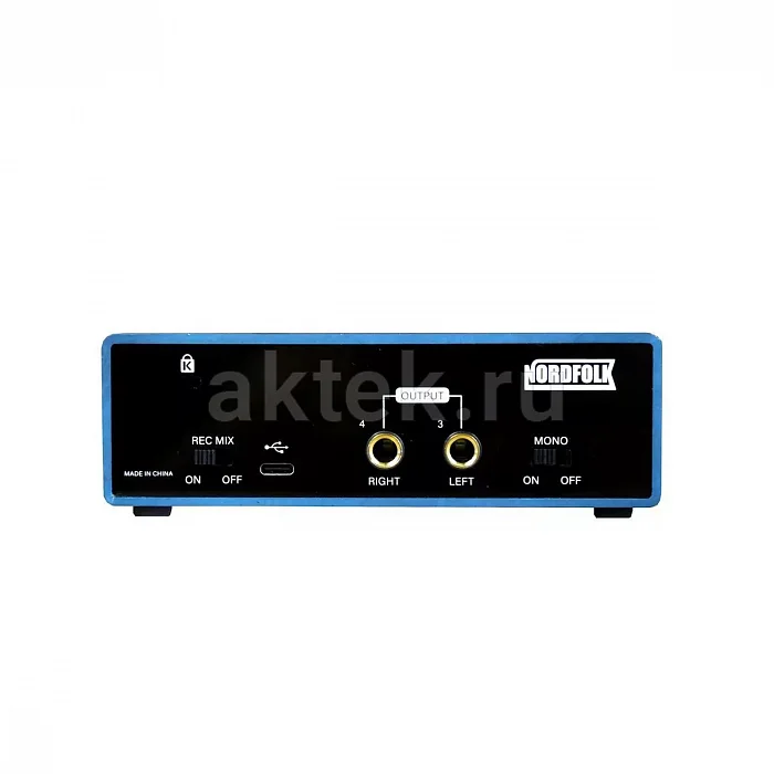 Nordfolk AU24 USB-аудиоинтерфейс, 24 бит/192 кГц, фантом 48 В 3
