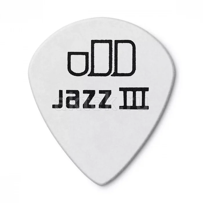 Dunlop 478P088 Tortex White Jazz III медиаторы, 0,88 мм 3