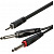 ROXTONE RAYC130/2 аудиокабель Jack 3,5–Jack 6,3, 2 м, 2×1×0,14 мм²