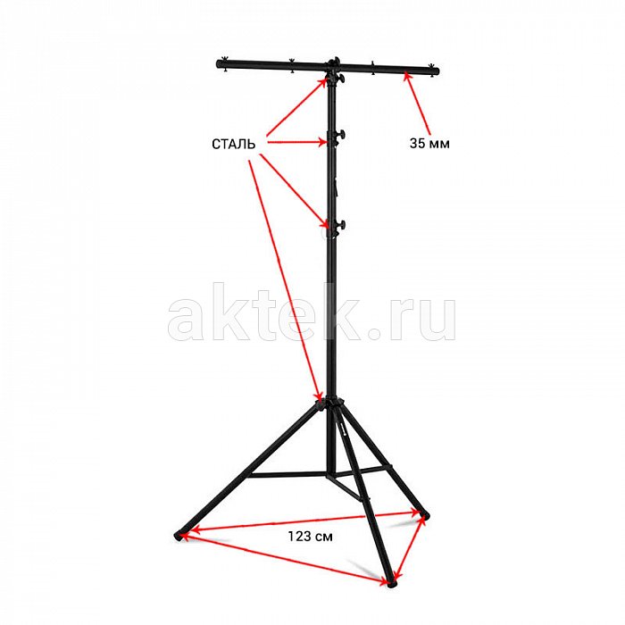ECO LS080 Black стойка для световых приборов, 60 кг 6