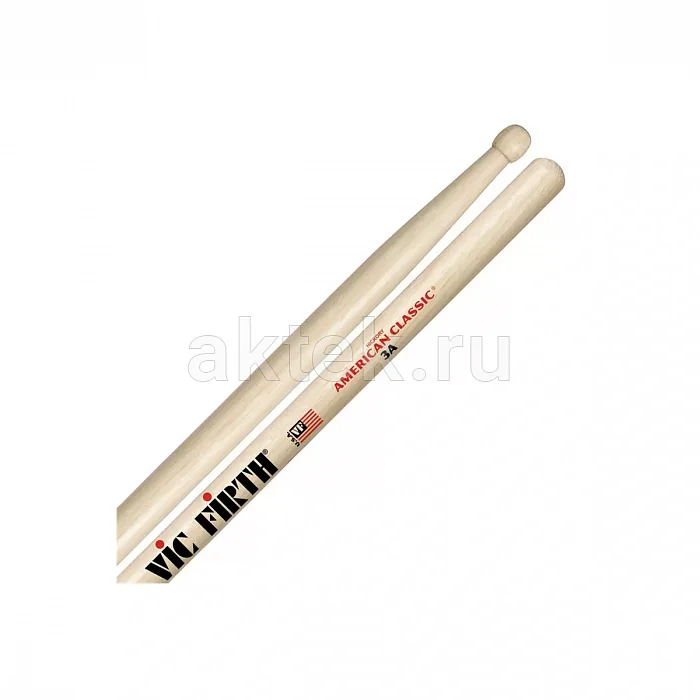 Vic Firth 3A барабанные палочки, орех 2
