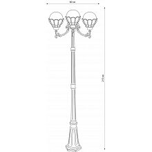 Светильник садово-парковый Feron PL5049 черное золото 3
