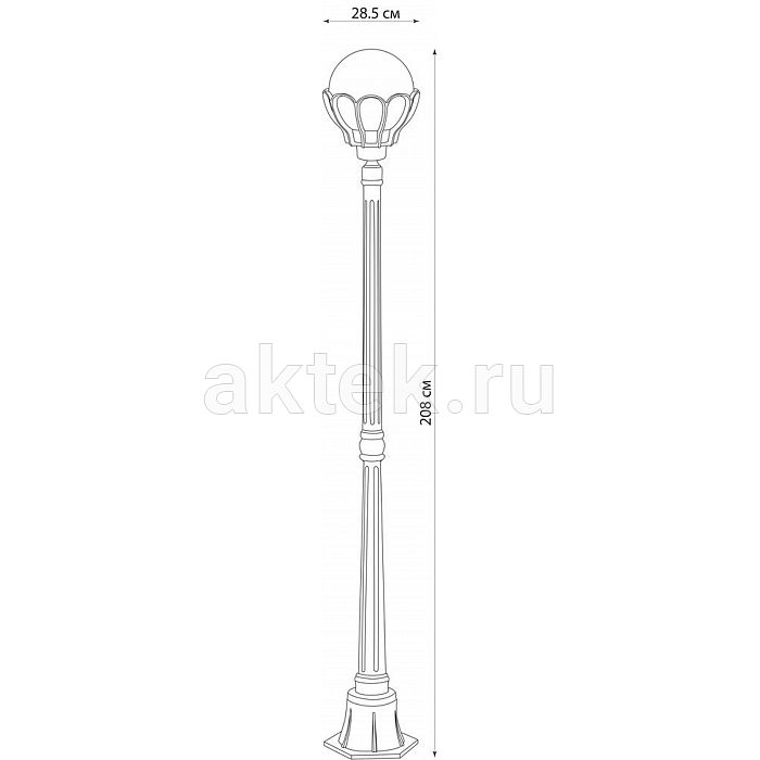 Светильник садово-парковый Feron PL5057 черное золото 3