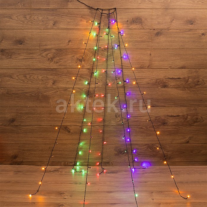 Елочная гирлянда с кольцом NEON-NIGHT 105x5,5 Вт LED 1,5м мультиколор