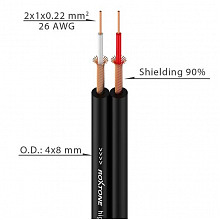 ROXTONE AC010/100 аудиокабель, 100 м 3