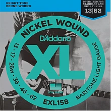 D'Addario EXL158 струны для баритон-электрогитары, 13-62