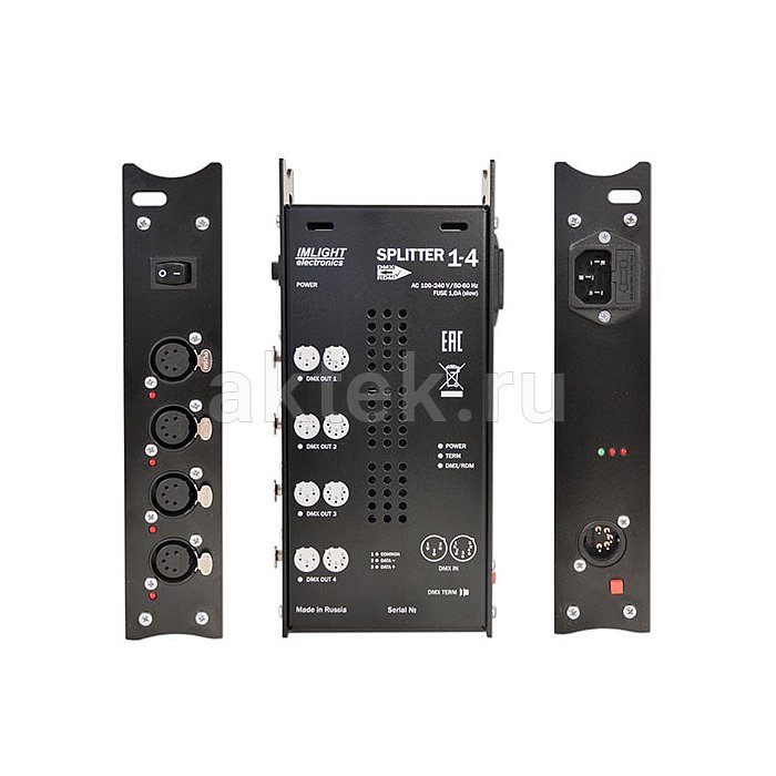 ИМЛАЙТ SPLITTER 1-4 RDM сплиттер DMX, один вход, четыре выхода 2