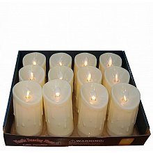 Набор светодиодных свечей 12 шт. LED Candle 5x11см слоновая кость