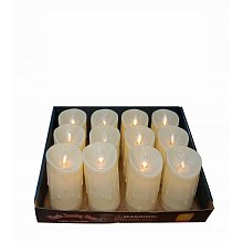 Набор светодиодных свечей 12 шт. LED Candle 5x7.5см слоновая кость