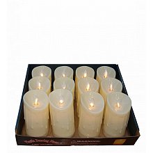 Набор светодиодных свечей 12 шт. LED Candle 5x9см слоновая кость