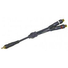 Y - адаптер 1xRCA "папа" - 2xRCA "мама" 0.2 м