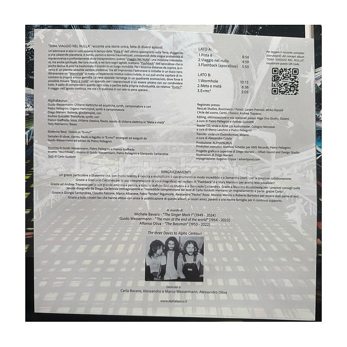 Виниловая пластинка ALPHATAURUS - 2084: VIAGGIO NEL NULLA 180 GRAM BLACK VINYL 12" 2