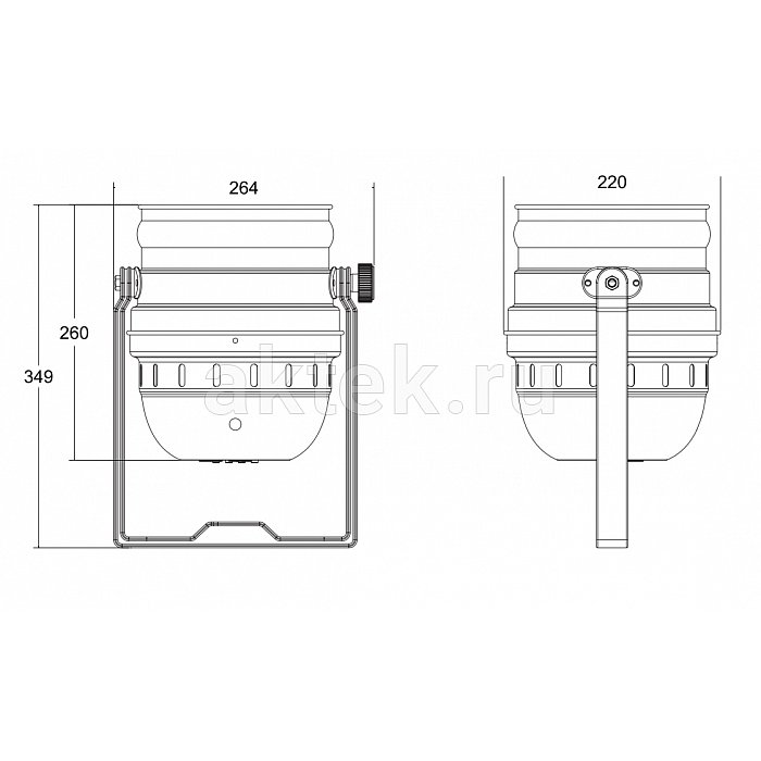 Прожектор Involight LED PAR184 BK 3