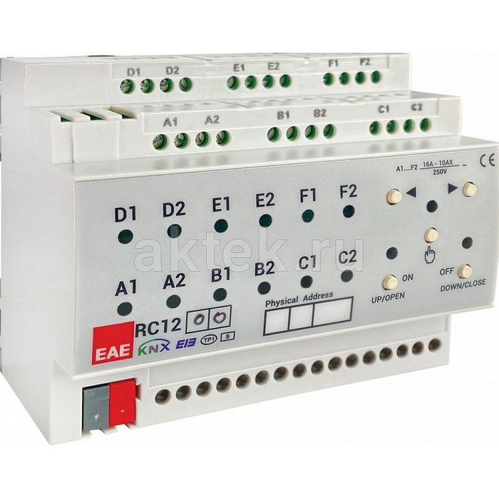 EAE Technology RCU1200 12-канальный KNX-актуатор 16А DIN6M