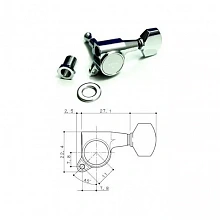 Gotoh SG381-MG-07-C-(L6) локовые гитарные колки, 6 слева