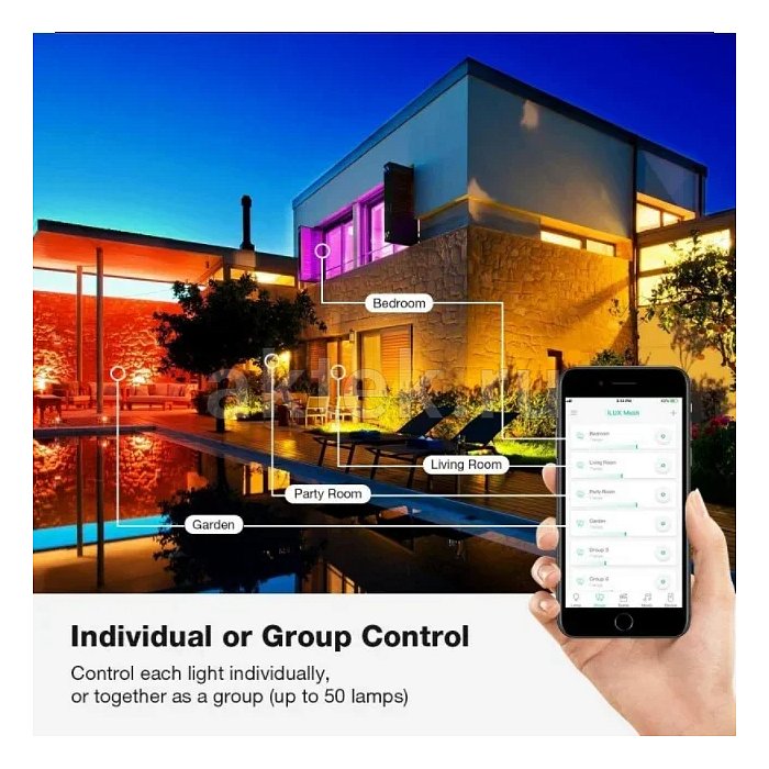 Ёлочная гирлянда с управлением через смартфон Garland Smart RGB 10 м 4