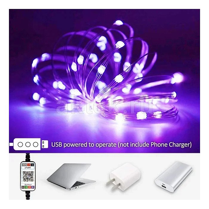 Ёлочная гирлянда с управлением через смартфон Garland Smart RGB 10 м 5