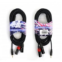 AuraSonics J35Y2XM-3-LONG аудио Y-кабель jack 3,5 -> 2 x XLR, 3 м