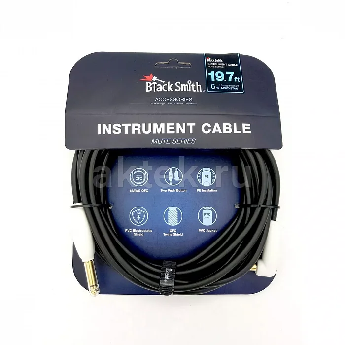 BlackSmith Instrument Cable Mute Series 19.7ft инструментальный кабель, 6 м