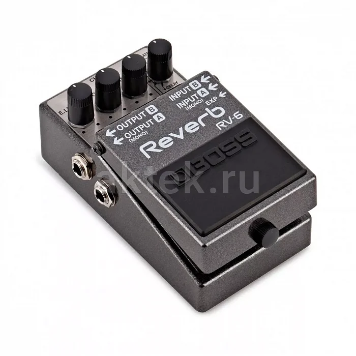 Boss RV-6 стереопедаль реверберации, 8 режимов, Dynamic, Shimmer, Delay+Reverb 2