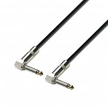 Adam Hall K3IRR0030 Black угловой патч-кабель 2×TS6.3 0,3м