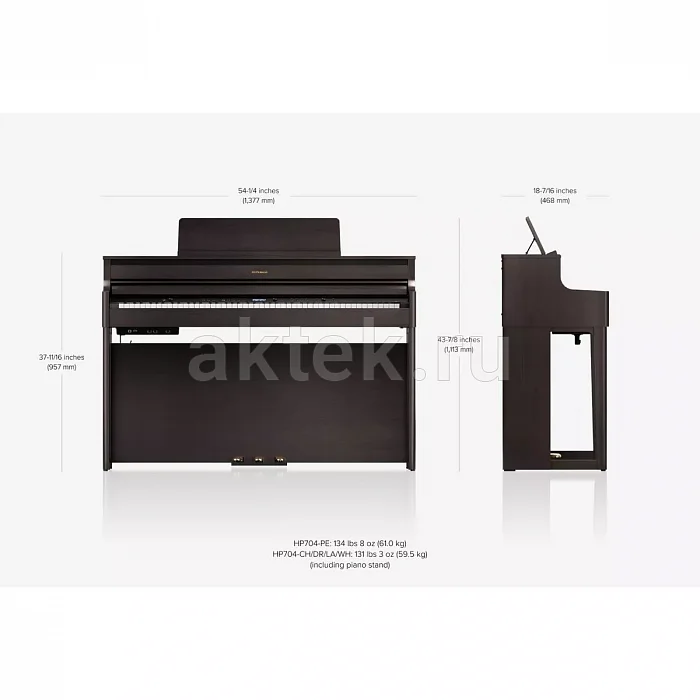 Roland HP704-DR + KSH704/2DR цифровое пианино, 88 клавиш, 384 голоса 5