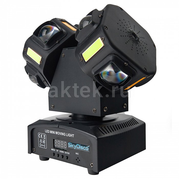 Светодиодная вращающаяся голова с лазером SkyDisco Spin 16 LED RGB 7