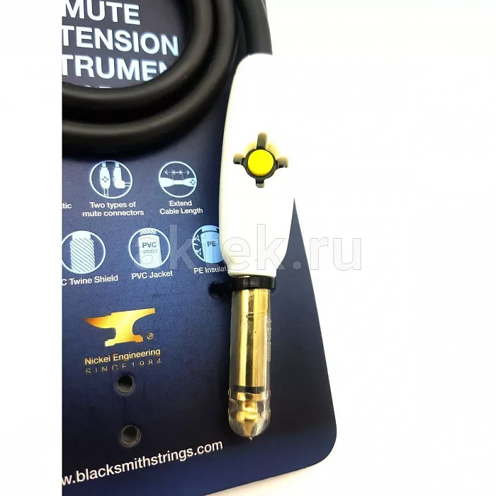 BlackSmith Mute Extension Instrument Cable 1.96ft MEIC-STS60, Jack–Jack, кнопка Mute 3