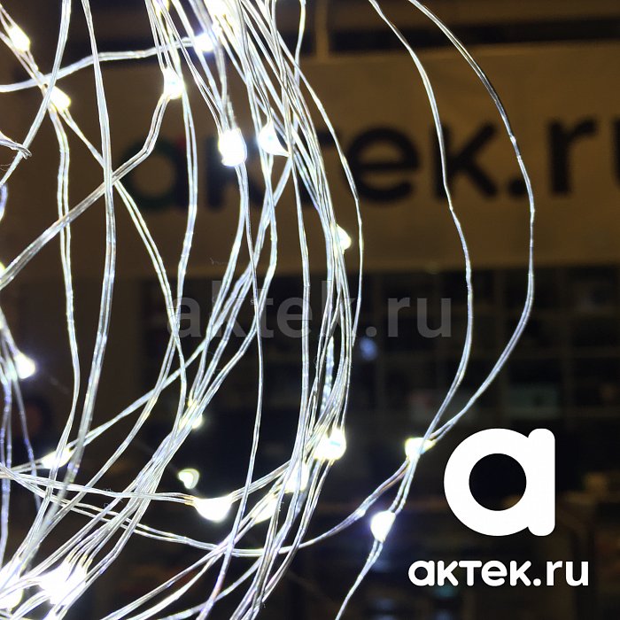 Светодиодная гирлянда роса Global LED Cold white 3V 3