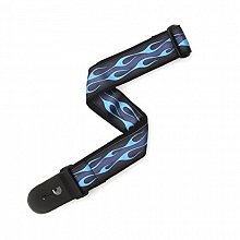 Ремень для гитары D’Addario 50MM Hotrod Flame, Blue