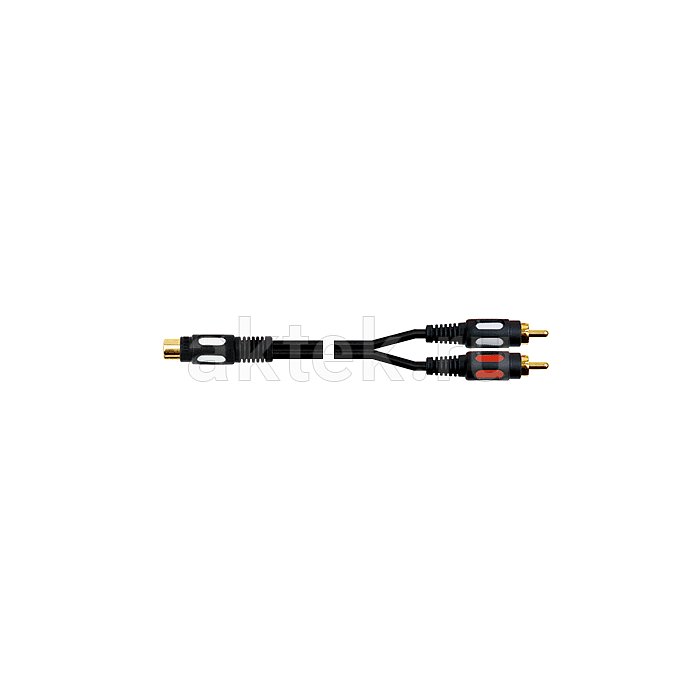 Кабель аудио Plastic Gold 1xRCA "мама" - 2xRCA "папа" 0.3 м 2