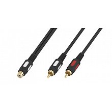 Кабель аудио Plastic Gold 1xRCA "мама" - 2xRCA "папа" 0.3 м