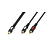 Кабель аудио Plastic Gold 1xRCA "мама" - 2xRCA "папа" 0.3 м
