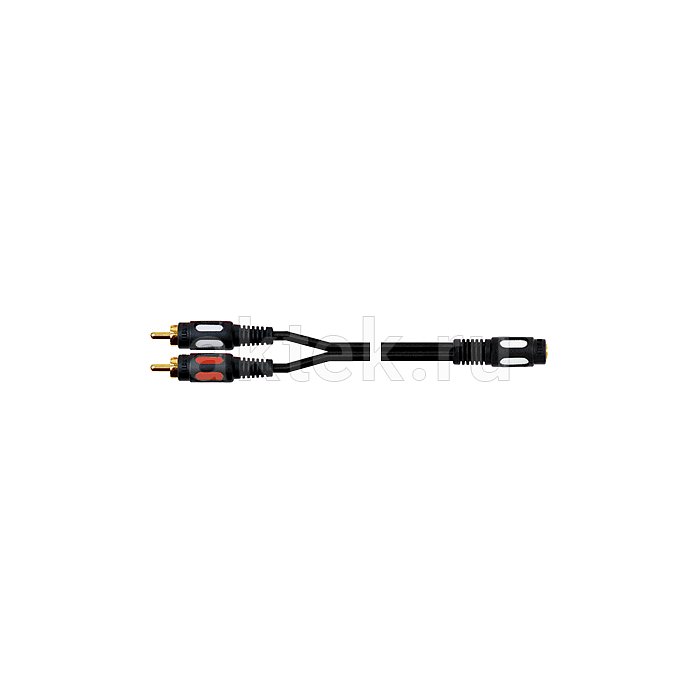 Кабель аудио Plastic Gold 3.5 stereo Jack "мама" - 2xRCA "папа" 0.3 м 2