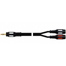 Разветвитель для наушников Plastic Gold 3.5 stereo Jack "папа" - 2x3.5 stereo Jack "мама" 0.3 м 2